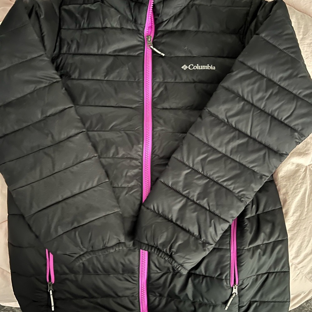 Columbia Kid’s Black Jacket with Pink Accents